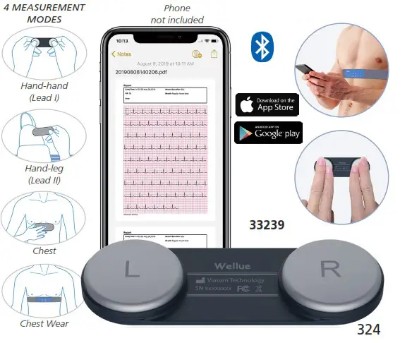 GIMA 33247 D Heart 8 12 Channel Portable ECG - HANDHELD AND WEARABLE