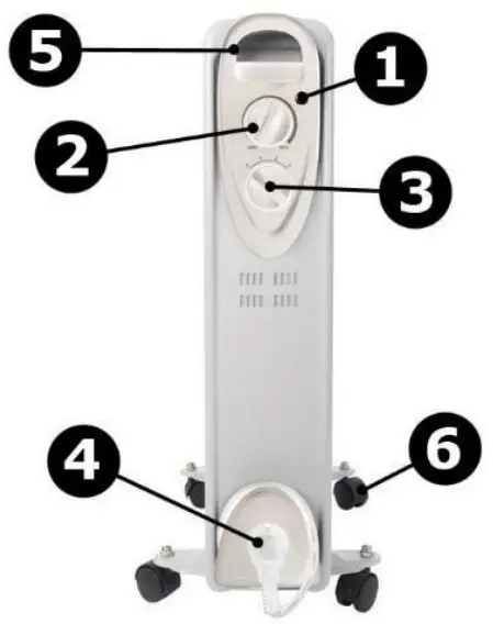 PEREL TC78011N Olieradiator - Figure 1