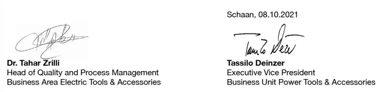 HILTI ST 1800-A22 Cordless Screwdriver Instruction Manual - Signature