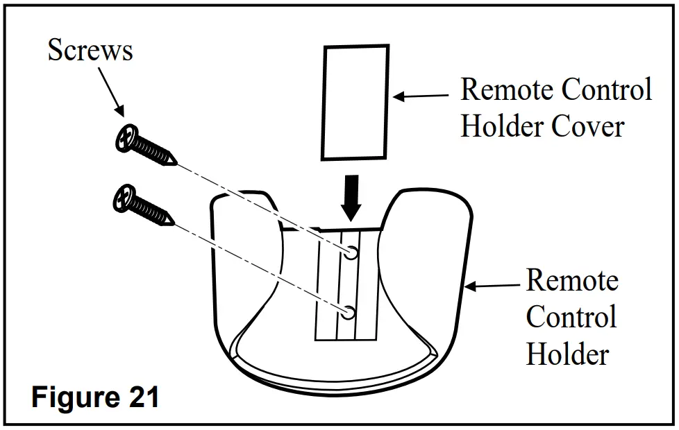 Installing the Remote Control Holder