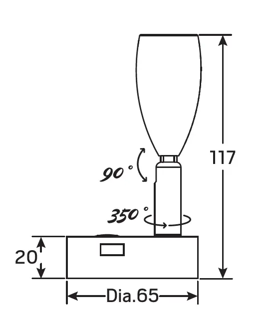 relaxn-709907-LED-Bullet-Reading-Light-Instruction-fig-1