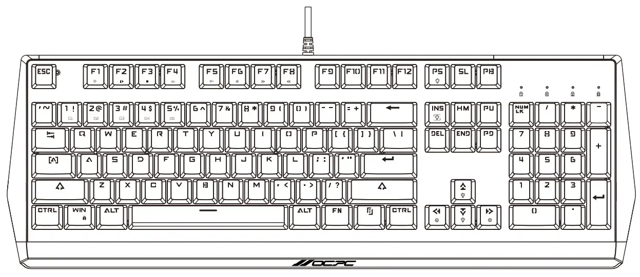 OCPC KR1 Gaming Mechanical Keyboard