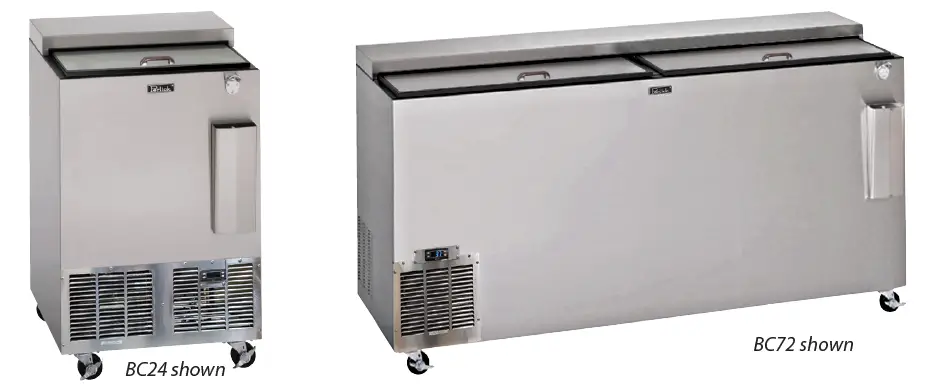 Perlick BC24 24 Inch Stainless Steel Horizontal Flat Top Bottle Cooler 1