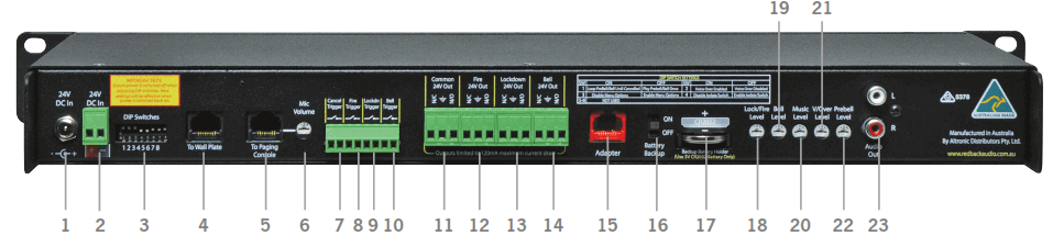REDBACK A 4505B 7 Day Timer with Lockdown and Fire Alarm Control - fig