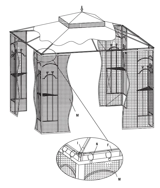 HAMPTON BAY GGHL00019 Outdoor Patio Arrow Gazebo 11