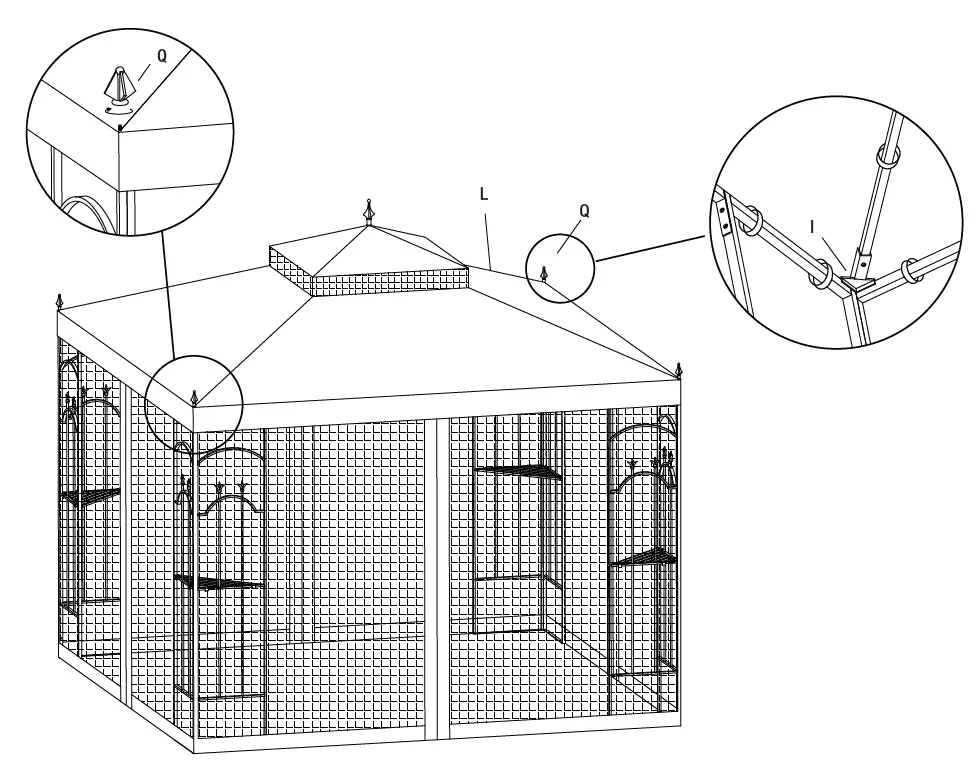 HAMPTON BAY GGHL00019 Outdoor Patio Arrow Gazebo 12