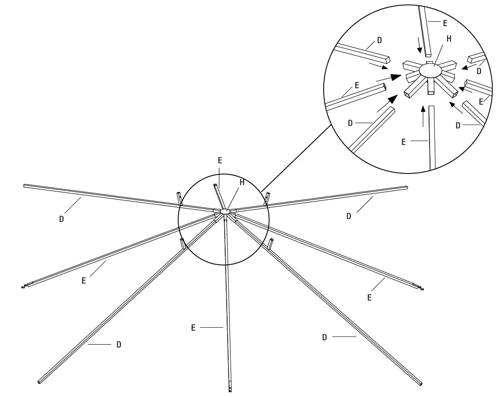 HAMPTON BAY GGHL00019 Outdoor Patio Arrow Gazebo 5