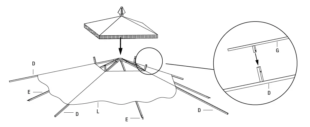 HAMPTON BAY GGHL00019 Outdoor Patio Arrow Gazebo 8
