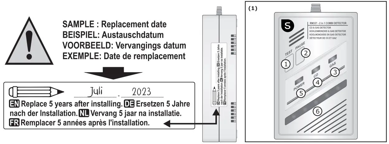 smartwares 1.029.29 2 In 1 Combi Carbon Monoxide Gas Detector Instruction Manual - How to use