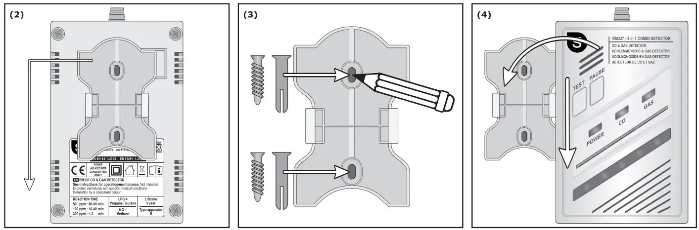 smartwares 1.029.29 2 In 1 Combi Carbon Monoxide Gas Detector Instruction Manual - How to use