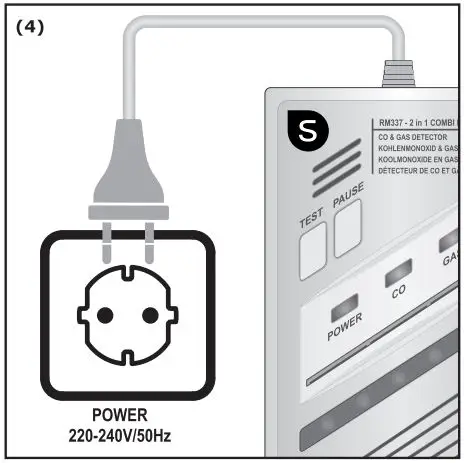 smartwares 1.029.29 2 In 1 Combi Carbon Monoxide Gas Detector Instruction Manual - How to use