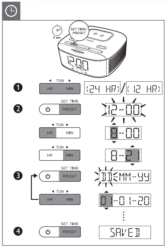 PHILIPS TAR7705 Clock Radio - Pic3