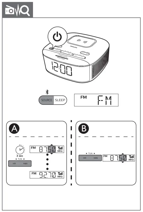PHILIPS TAR7705 Clock Radio - Pic6