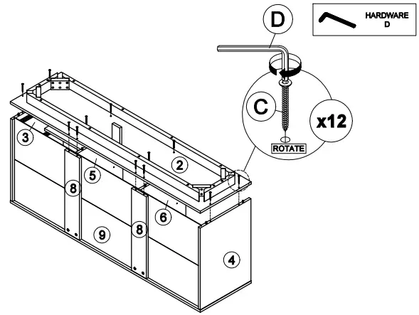 OSTRO Furniture AOF-RSB04 Riley Sideboard Light Oak - fig 16