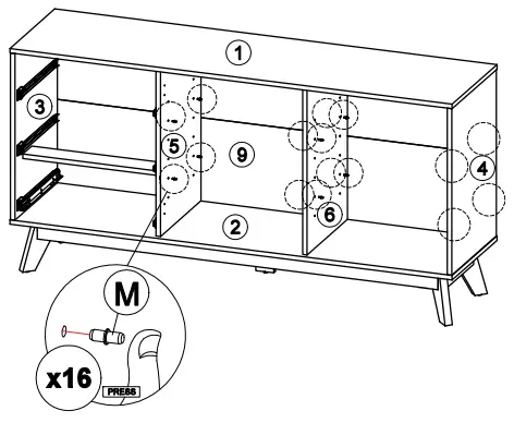 OSTRO Furniture AOF-RSB04 Riley Sideboard Light Oak - fig 19