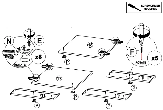 OSTRO Furniture AOF-RSB04 Riley Sideboard Light Oak - fig 21