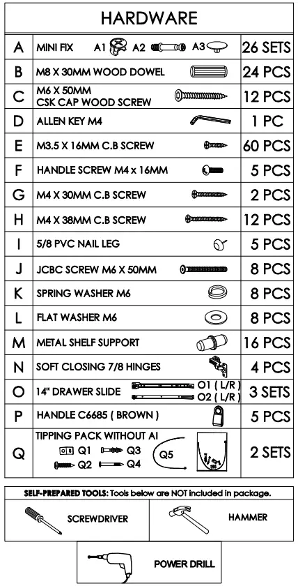 OSTRO Furniture AOF-RSB04 Riley Sideboard Light Oak - fig 3