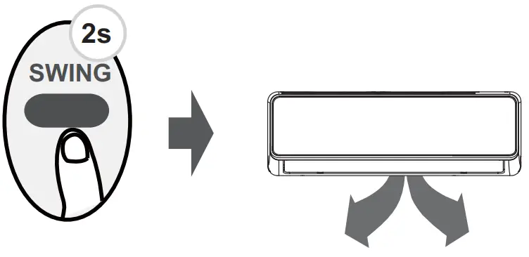 koppel RG51F-EF Series Remote Controller - vertical louver swing function