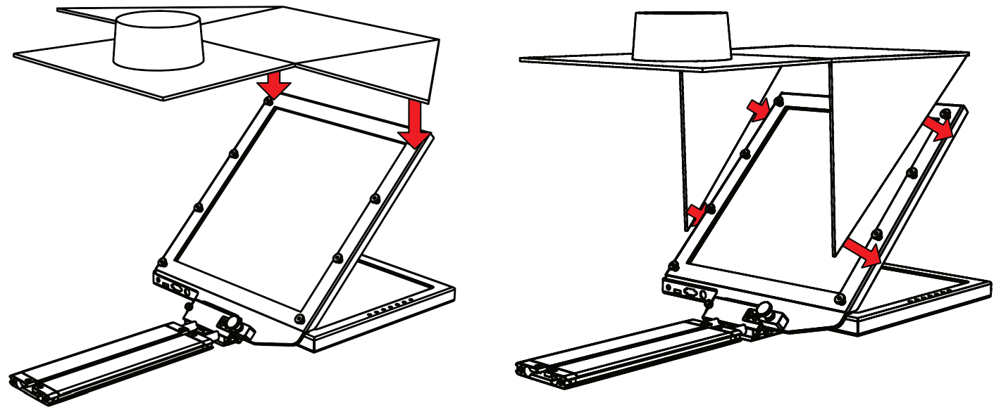 ikan PT4900 SDI 19 Inch Professional High Bright Beam Splitter Teleprompter with 3G SDI - Teleprompter Assembly 4