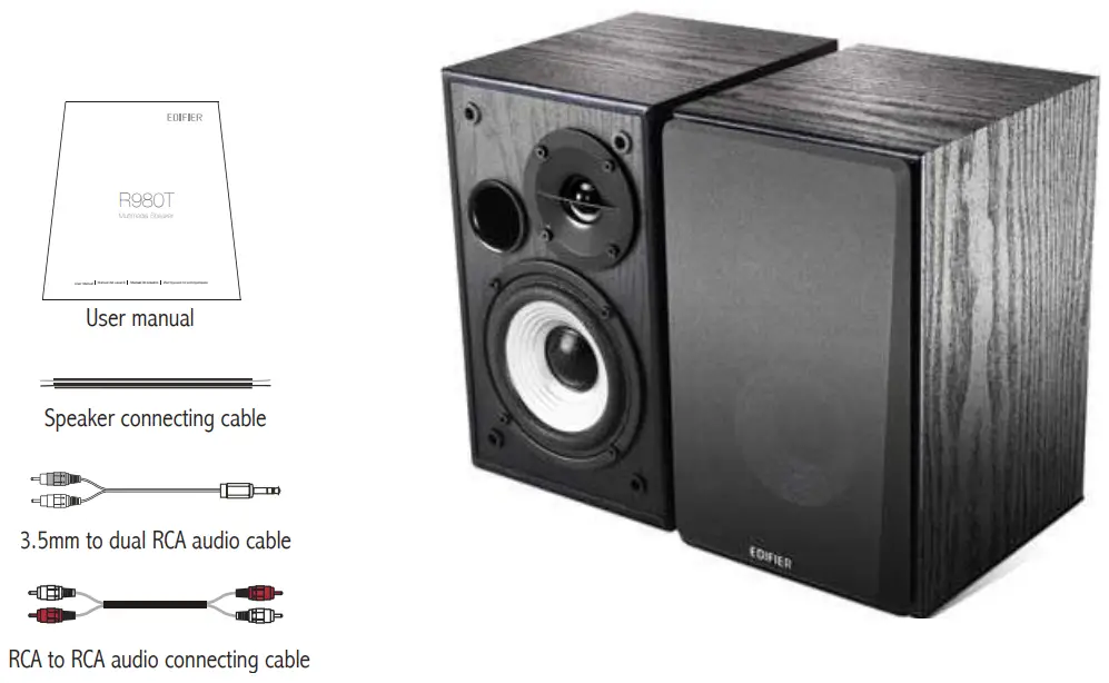 EDIFIER R980T Multimedia Speaker - Contents checklist