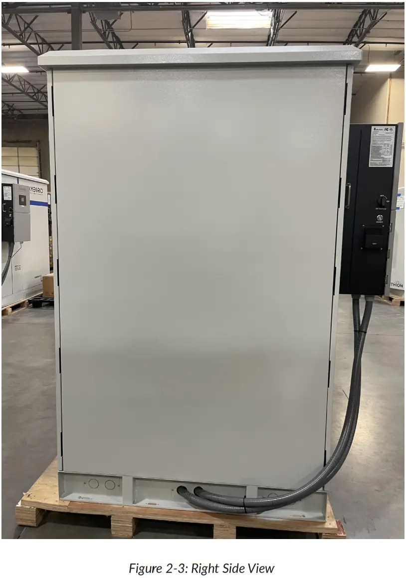 HOMEGRID HG Cube Series Outdoor Energy Storage System Enclosure - Right Side View