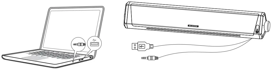 BLUEDEE SK010 Dynamic RGB Computer Sound Bar - Fig 3