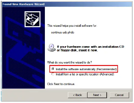 Installing the PHDC drivers
