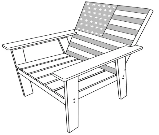 CASTLECREEK 714932 Distressed Flag Chair - Cover