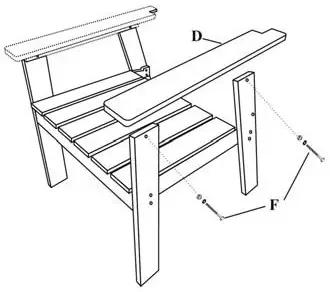 CASTLECREEK 714932 Distressed Flag Chair - DISTRESSED FLAG CHAIR ASSEMBLY INSTRUCTIONS 2