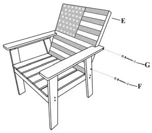 CASTLECREEK 714932 Distressed Flag Chair - DISTRESSED FLAG CHAIR ASSEMBLY INSTRUCTIONS 3
