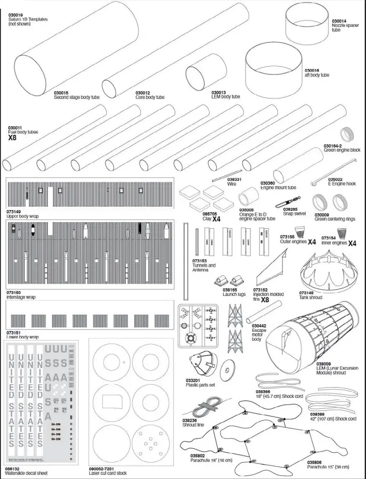 ESTES SATURN 1B SA-206-1