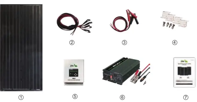 Nature POWER 53280 800 Watt High Performance Solar Kit - Parts List