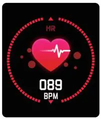DAS-4 SG24 Black Silicone Strap Smartwatch User Manual - Heart Rate Test