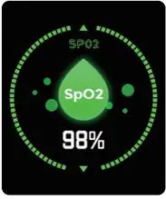 DAS-4 SG24 Black Silicone Strap Smartwatch User Manual - SpO2 Test