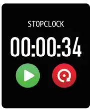 DAS-4 SG24 Black Silicone Strap Smartwatch User Manual - Stop Watch