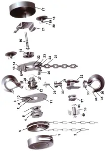 Westfalia Chain Hoist 2 Tons - Explode Diagram
