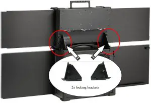 I TECH BDPW3D1730 LCD Rugged Aluminum Multi Display - locking brackets