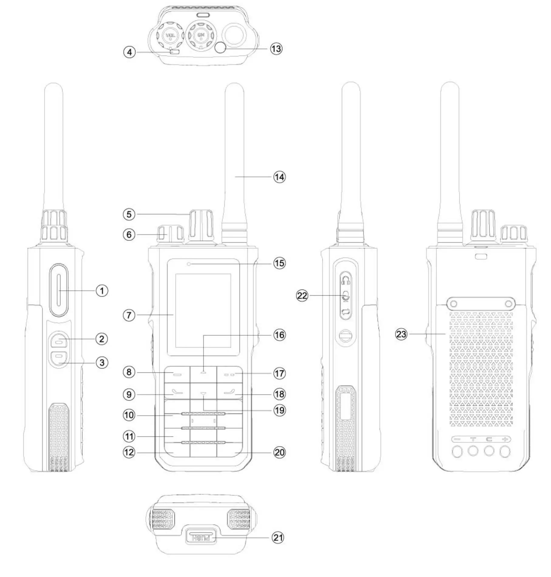 Caltta PH6X0VHF Digital Portable Radio - Components