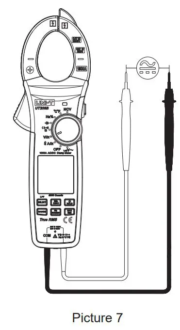 UNI-T UT208B 1000A True RMS Digital Clamp Meter User Manual - Picture 7