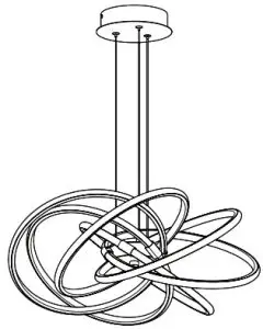 artika PDT-MAC-BL Maelstrom Pendant LED Light Fixture - ICON 5