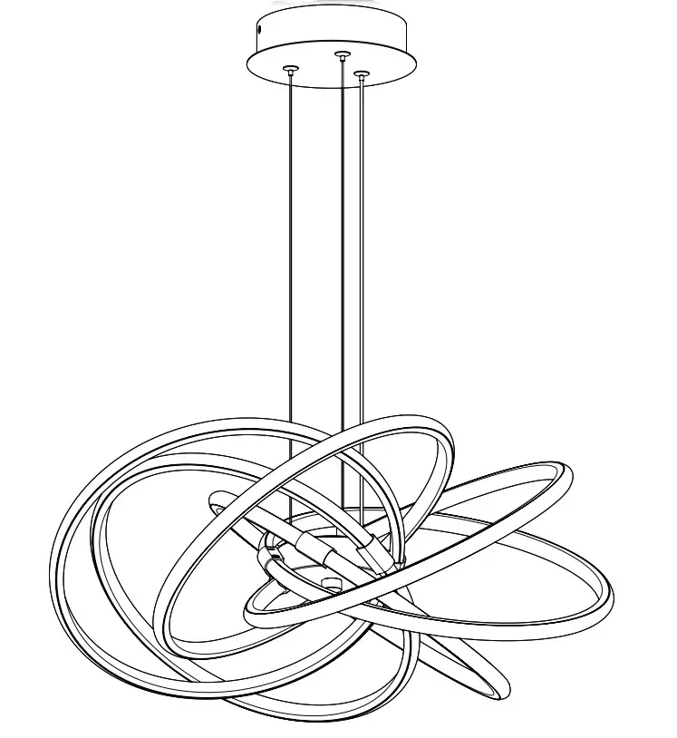 artika PDT-MAC-BL Maelstrom Pendant LED Light Fixture