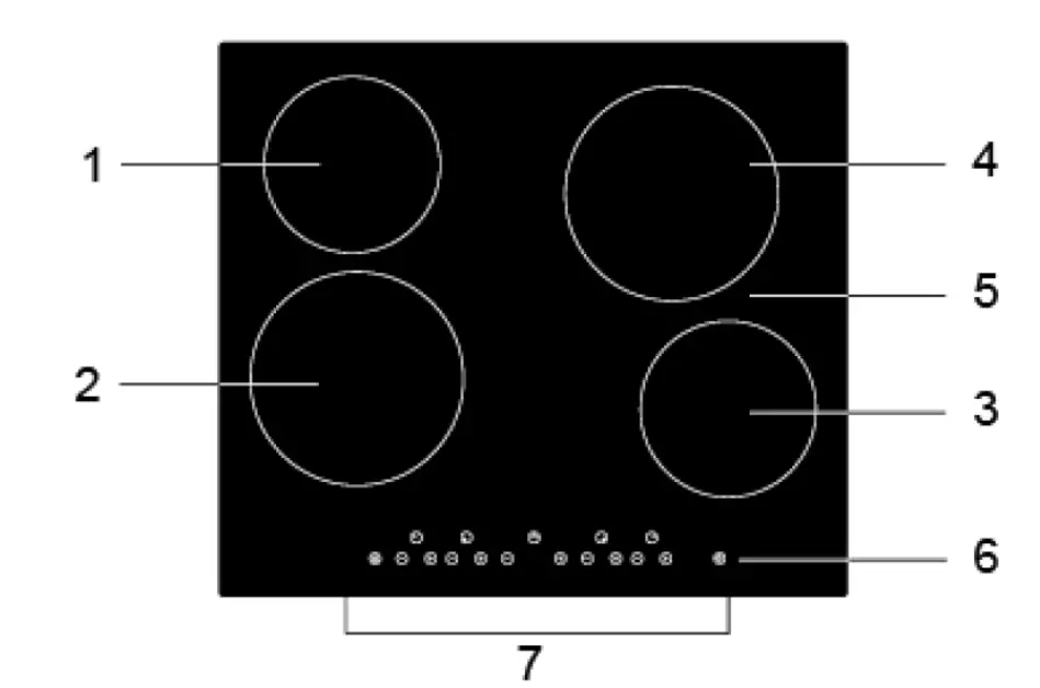 caple C816C Ceramic Hob Black Glass fig1