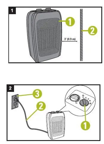 for LIVING 043-5877-2 Ceramic Heater 2