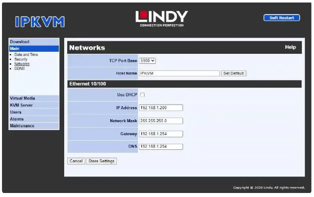 LINDY 39416 KVM over IP Access DVI-I USB and PS-2 8