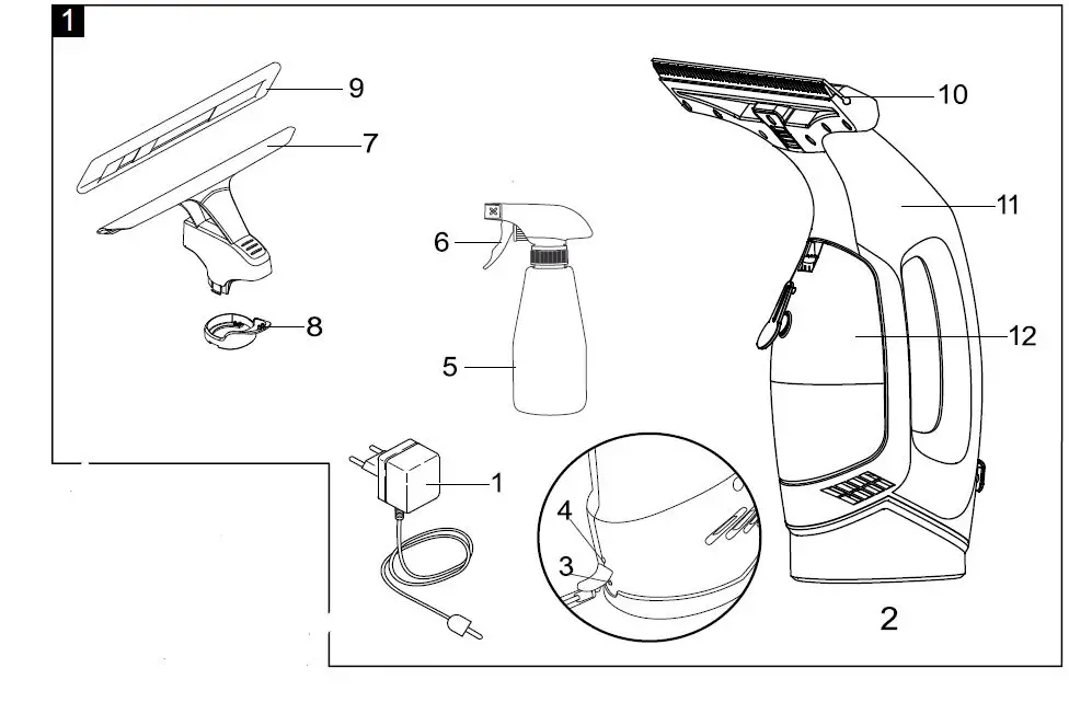 TOMADO TWC3701W Window Glass Cleaner fig1