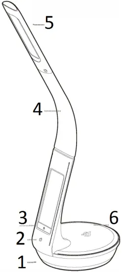 Crane U8Q10A LED Table Lamp functions