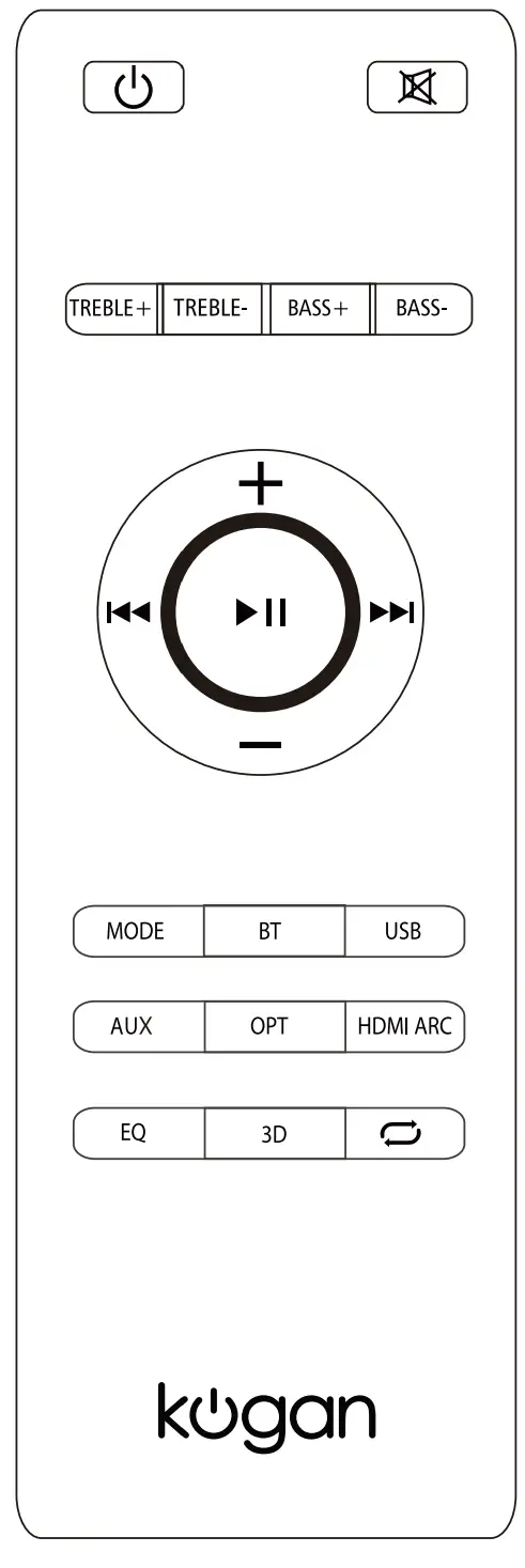 kogan KASBD5123HA 5.1 Channel 230W Dolby Soundbar with Subwoofer and Rear Speakers - Reamote
