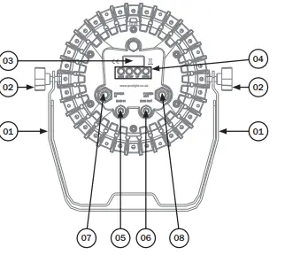 LEDJ281 Spectra Par 15Q8 Exterior Fixture 2