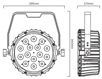 LEDJ281 Spectra Par 15Q8 Exterior Fixture 3