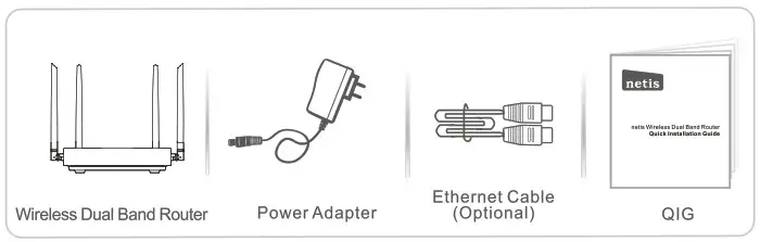 netis N6TR AX1800 Wireless Dual Band Router - package contents